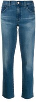Thumbnail for your product : J Brand High Rise Cropped Jeans