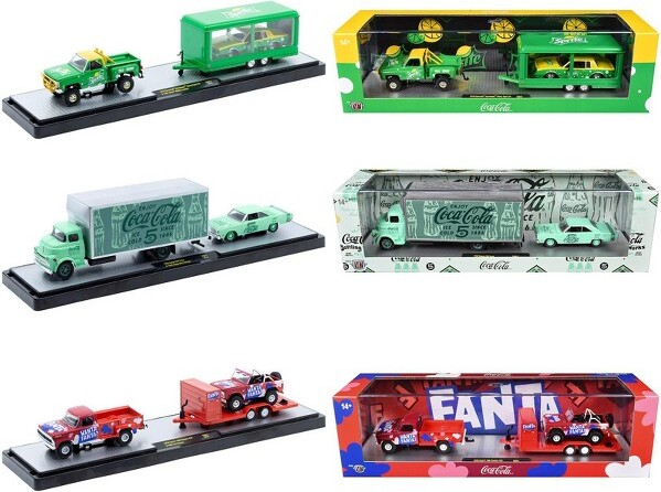 M2 Machines AutoHaulers"Soda"Setof3piecesRelease41LimitedEditionto8200piecesWorldwide1/64DiecastModelsbyM2Machines