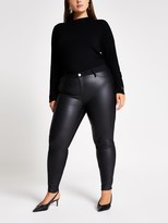 Thumbnail for your product : RI Plus Molly Mid Rise Coated Front Jegging - Black