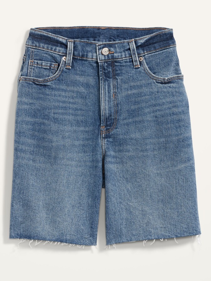 Old Navy Extra High-Waisted Sky Hi Cut-Off Jean Shorts for Women -- 7 ...