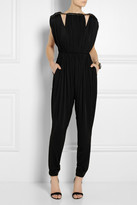 Thumbnail for your product : Lanvin Chain-trimmed stretch-satin jersey jumpsuit