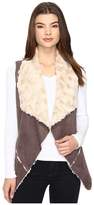 Thumbnail for your product : Brigitte Bailey Rowena Faux Suede Fuzzy Vest