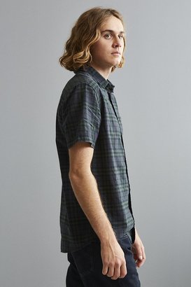 Urban Outfitters Blackwatch Plaid Short Sleeve Button-Down Shirt