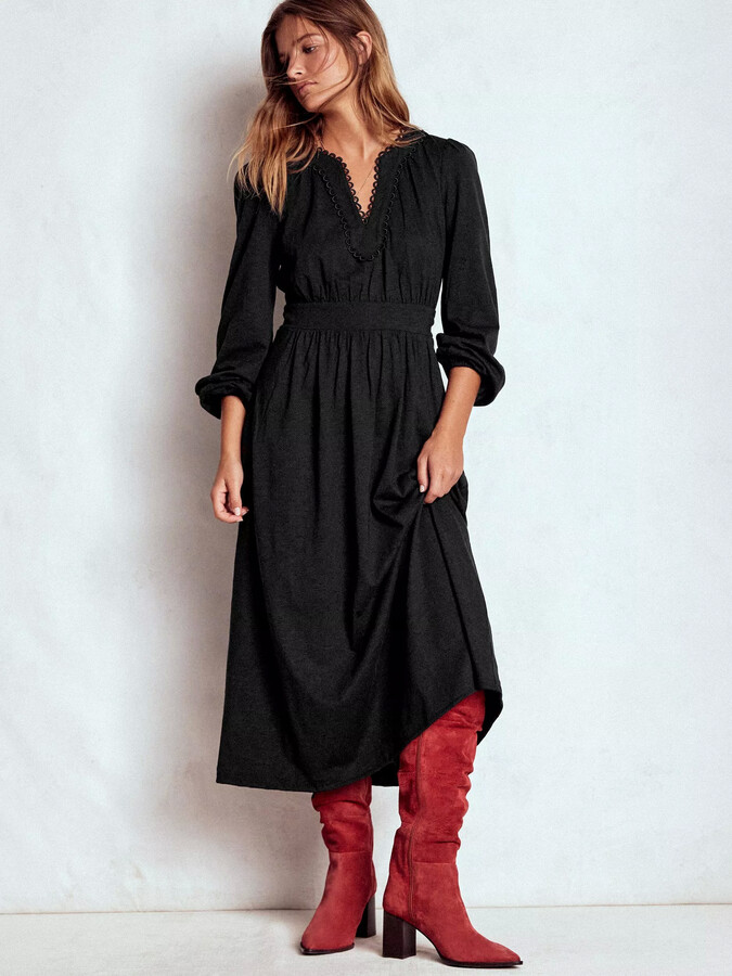 Boden Emma Stripe Tiered Midi Dress ShopStyle