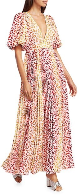 Rococo Sand Avana Leopard Print Pleated Maxi Dress - ShopStyle