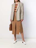 Thumbnail for your product : Lanvin Slit Midi Denim Skirt