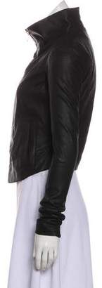 Veda Leather Zip-Up Jacket