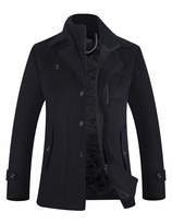 Thumbnail for your product : APTRO Men's Winter Slim Fit Wool Coat Single Breasted Wool Trench Jacket 1108 Gray-New M