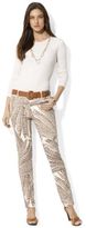 Thumbnail for your product : Lauren Ralph Lauren Feather-Print Skinny Jeans
