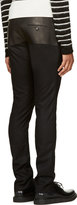 Thumbnail for your product : Balmain Pierre Black Wool & Leather Trousers