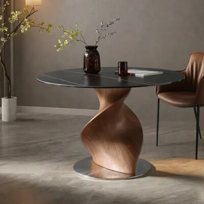 Orren Ellis Round and simple dining table
