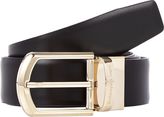 Thumbnail for your product : Ermenegildo Zegna Rectangle-Buckle Reversible Belt-Black