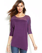 Thumbnail for your product : INC International Concepts Asymmetrical Illusion Top