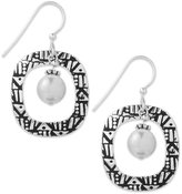 Thumbnail for your product : Crystal Pearl Jody Coyote Textured Square and Austrian Drop Earrings