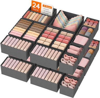 Latitude Run Drawer Organizer, Dressing Table Underwear Drawer Organizer, Foldable Fabric Wardrobe Organizer, Storage Drawer Dividers, Dormitory Essential Clothes,