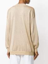 Thumbnail for your product : Alberta Ferretti V neck knitted top