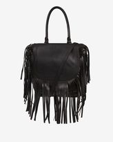 Thumbnail for your product : Barbara Bui Fringe Flap Shoulder/Backpack Bag: Black
