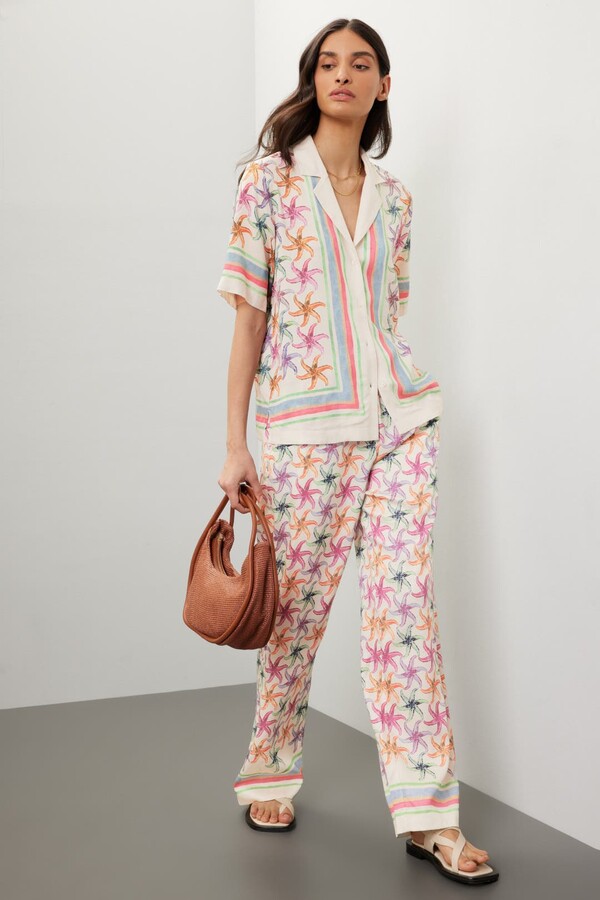 Scotch & Soda Gia Starfish Printed Trousers Multicolored-print