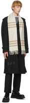 Thumbnail for your product : Burberry Off-White Cashmere Classic Check Scarf