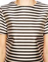 Thumbnail for your product : ASOS Structured Shift Dress In Stripe