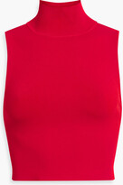 Thumbnail for your product : Alice + Olivia Darina cropped stretch-knit turtleneck top