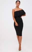 Thumbnail for your product : PrettyLittleThing Black One Shoulder Midi Dress