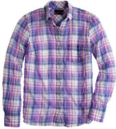 Thumbnail for your product : J.Crew Crinkle boy shirt in orchid plaid