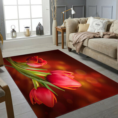 kayra export Floral Medallion Pattern Non-Woven Thin Type Printed Rug Ideal for Adding a Touch of Elegance to Your Home Decor