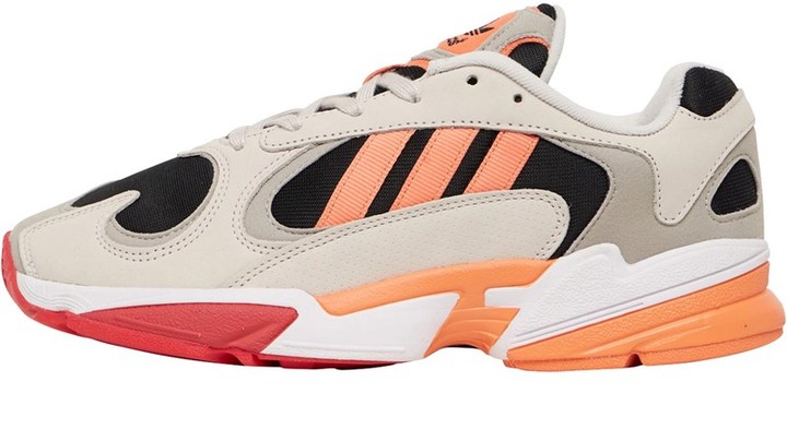 adidas Mens Yung-1 Trainers Core Black/Semi-Solar Coral/Raw White -  ShopStyle