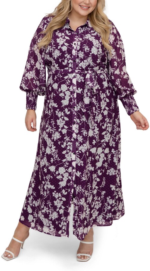 purple floral maxi