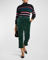 Thumbnail for your product : Kate Spade Cropped Wide-Leg Velvet Pants