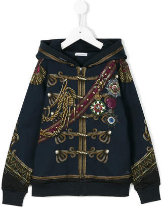 Dolce & Gabbana Kids military print hoodie