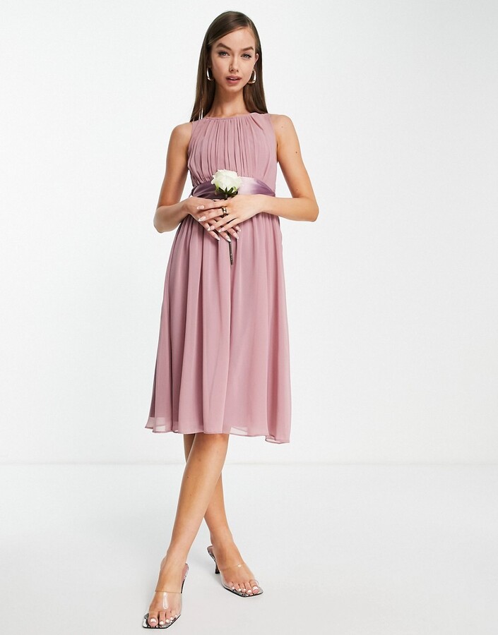 dusty pink dress casual