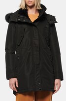 Thumbnail for your product : Andrew Marc Water Resistant Faux Fur Trim Parka