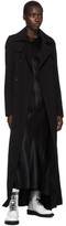 Thumbnail for your product : Ann Demeulemeester Black Long Gabardine Coat