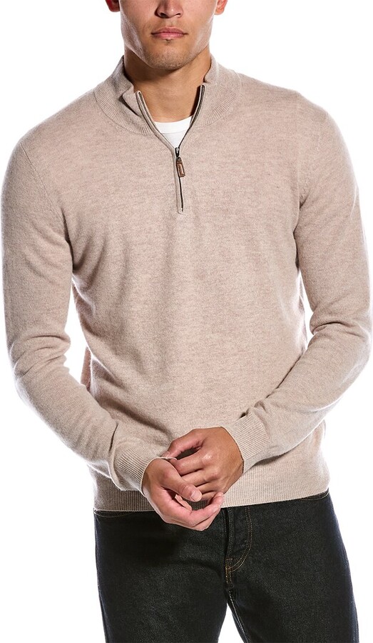 Mette Cashmere 1/4Zip Mock Sweater ShopStyle