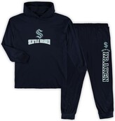 Thumbnail for your product : Men's Concepts Sport Deep Sea Blue Seattle Kraken Big and Tall Pullover Hoodie and Joggers Sleep Set