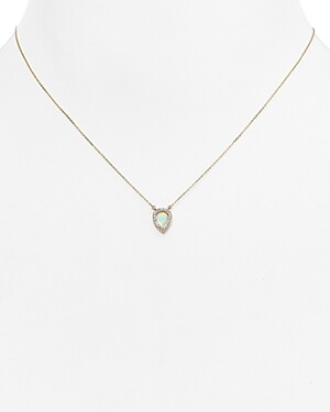 Adina Reyter Opal & Diamond Teardrop Pendant Necklace, 15