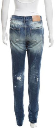 Pierre Balmain Mid-Rise Distressed Jeans