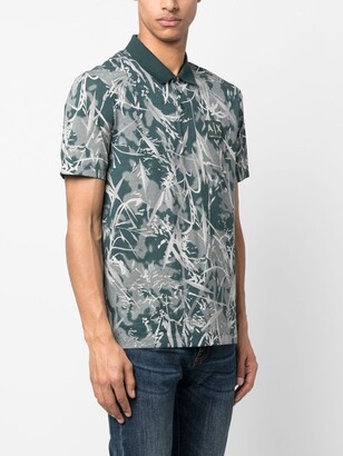 Armani Exchange Graphic-Print Cotton Polo Shirt