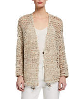 Thumbnail for your product : Brunello Cucinelli Sparkling Rustic-Net Cardigan