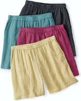 Thumbnail for your product : Coldwater Creek Women's Summer Breeze Gauze Shorts - Cerulean - Medium