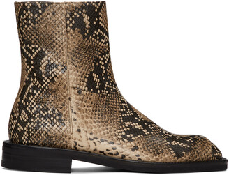 mens python chelsea boots