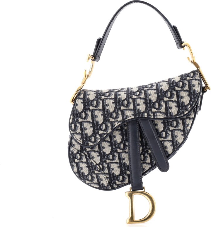 Christian Dior Saddle Handbag Oblique Canvas Mini