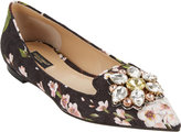 Thumbnail for your product : Dolce & Gabbana Jeweled Floral Brocade Flats