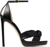 Thumbnail for your product : Jimmy Choo Rosie 120 Black Nappa Leather Platform Sandals