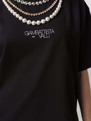 Giambattista Valli necklace-detail logo print T-shirt