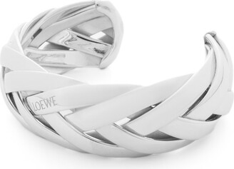 Auth LOEWE L Silver Tone Monogram Bracelet - Pre owned / KD3221