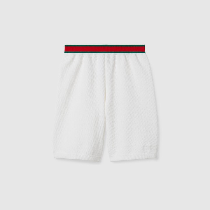 Children's embroidered cotton shorts