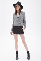 Thumbnail for your product : Forever 21 Asymmetrical Houndstooth Plaid Blazer
